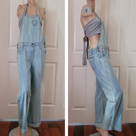 Joe's Jeans Rare Vintage Wash Wide Leg Denim Overall SZ 27 - Picture 1 of 10